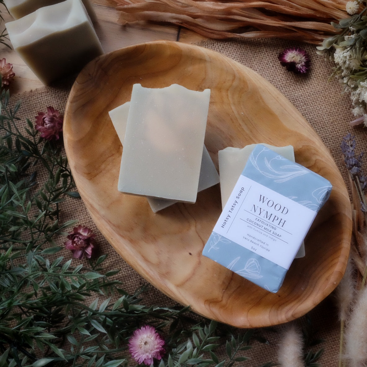 Wood Nymph: Earthy & Exfoliating Handcrafted Soap with Lavender, Lemongrass, Patchouli and Pumice