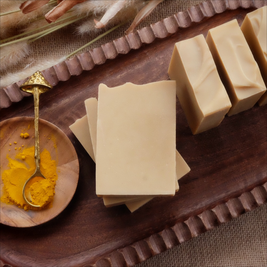 Golden Milk: Unscented Handcrafted Soap with Turmeric, Colloidal Oatmeal and Coconut Milk