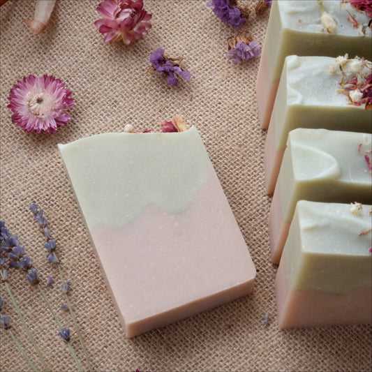 Larkspur: Fresh & Herbaceous Handcrafted Soap with Lavender, Rosemary, Clay and Oatmeal