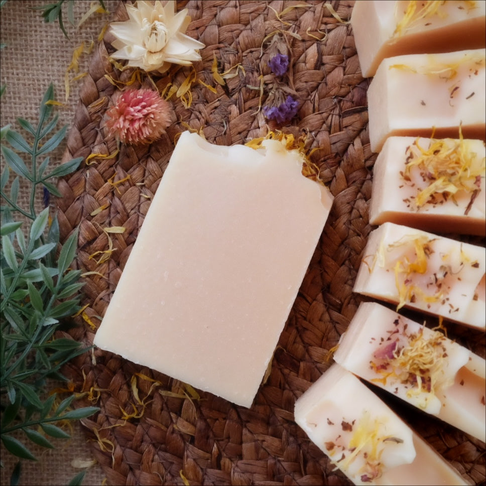 Solara: Sunny & Citrusy Handcrafted Soap with Lavender, Geranium, Oatmeal and Brazilian Yellow Clay