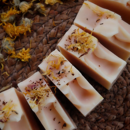 Solara: Sunny & Citrusy Handcrafted Soap with Lavender, Geranium, Oatmeal and Brazilian Yellow Clay