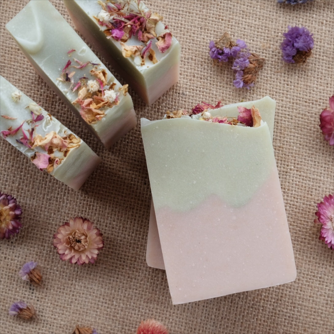 Larkspur: Fresh & Herbaceous Handcrafted Soap with Lavender, Rosemary, Clay and Oatmeal