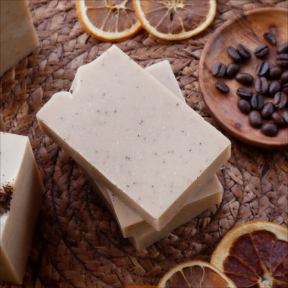 Atlas Brew: Energizing & Exfoliating Handcrafted Soap with Coffee, Cedarwood and Orange