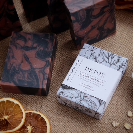 Detox: Purifying & Clarifying Handcrafted Soap with Tea Tree, Orange,  and Activated Charcoal