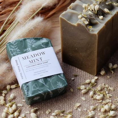 Meadow Mint: Cool & Refreshing Handcrafted Soap with Spearmint, Peppermint and Moringa