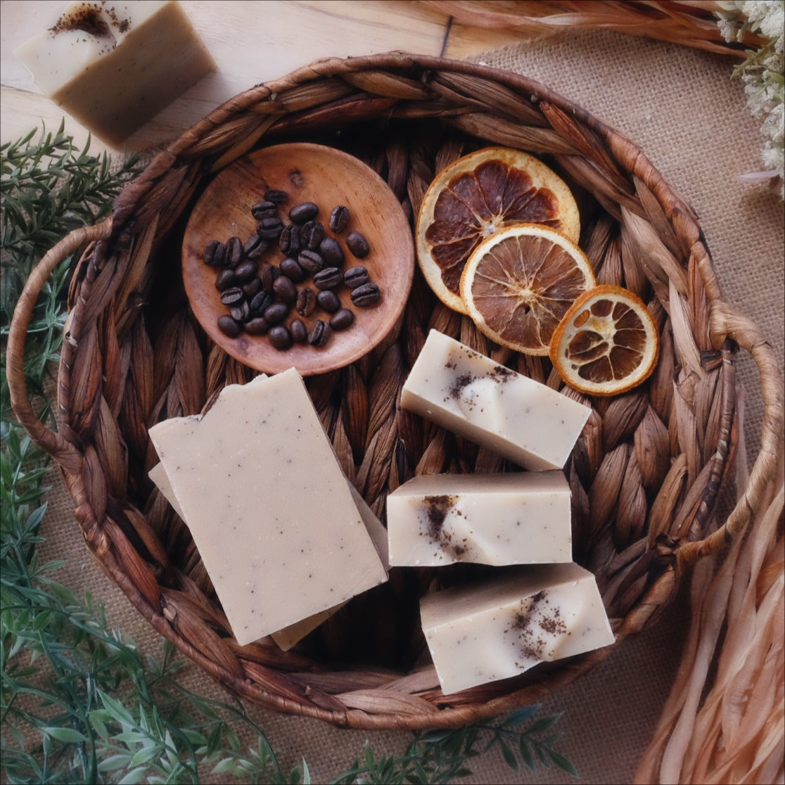 Atlas Brew: Energizing & Exfoliating Handcrafted Soap with Coffee, Cedarwood and Orange