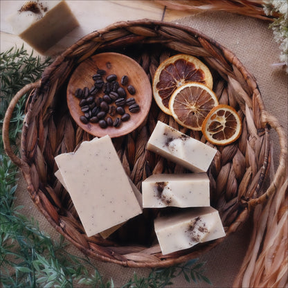 Atlas Brew: Energizing & Exfoliating Handcrafted Soap with Coffee, Cedarwood and Orange