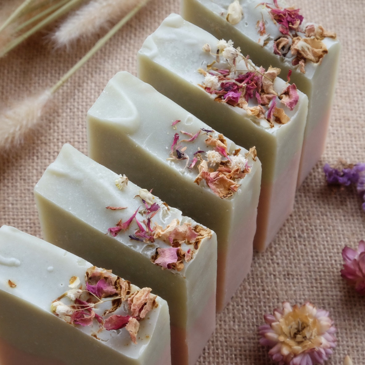 Larkspur: Fresh & Herbaceous Handcrafted Soap with Lavender, Rosemary, Clay and Oatmeal